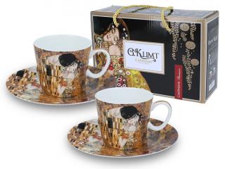 Carmani Přátelská souprava na espresso Gustav Klimt, 2x šálek 125ml s podšálkem.