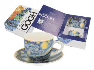 Carmani Šálek s podšálkem na espresso Vincent van Gogh - Hvězdná noc, 80ml
