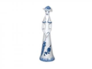 Cibulák Dubí Dáma s deštníkem - cibulový porcelán 10656