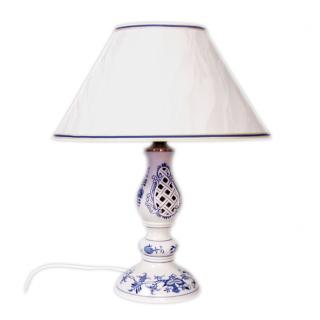 Cibulák Dubí Lampa prolamovaná se stínítkem kašmír - cibulový porcelán 70559