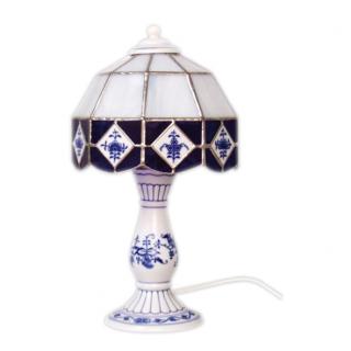 Cibulák Dubí Noční lampička - vitráž - cibulový porcelán 70557