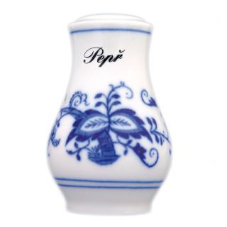 Cibulák Dubí Pepřenka sypací s nápisem Pepř - cibulový porcelán 10113, 7,5 cm