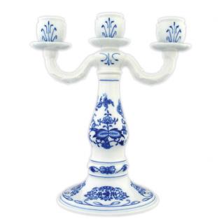 Cibulák Dubí Svícen tříramenný - cibulový porcelán 70182