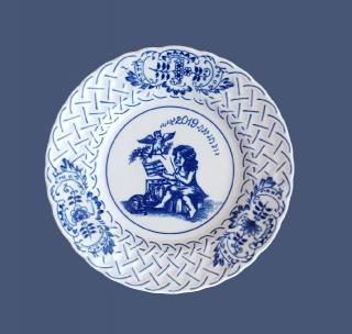 Cibulák Dubí Talíř výroční 2019 - cibulový porcelán10432/19, ø 18 cm
