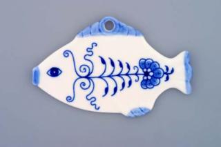 Cibulák Dubí Vánoční ozdoba - rybička - cibulový porcelán 10411