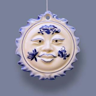 Cibulák Dubí Vánoční ozdoba - sluníčko oboustranné - cibulový porcelán 10622