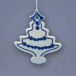 Cibulák Dubí Vánoční ozdoba - stromeček - cibulový porcelán 18301