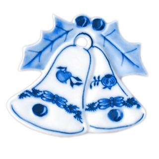 Cibulák Dubí Vánoční ozdoba - zvonky - cibulový porcelán 10658