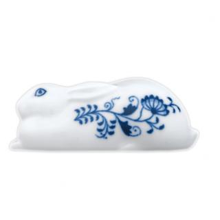 Cibulák Dubí Zajíc ležící - cibulový porcelán 10286