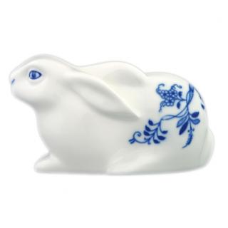 Cibulák Dubí Zajíc velikonoční - ležící - cibulový porcelán 10480