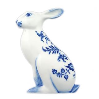 Cibulák Dubí Zajíc velký sedící - cibulový porcelán 10400