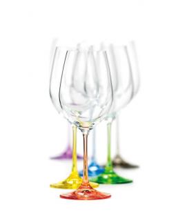 Crystalex Barevné sklenice na víno Rainbow 350ml 6 ks.