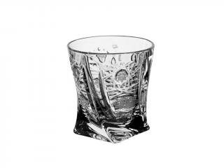 Crystalite Bohemia Broušené sklenice na likér, destiláty. Bohemia Crystal panák Quadro 55ml. 6 ks. brus Klasik.