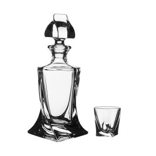 Crystalite Bohemia Quadro likér set 6+1, likérky 55ml