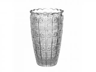 PB CRYSTAL Bohemia Crystal broušená váza křišťál 80756/305mm. Bohatý brus Klasik.