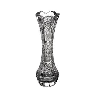 PB CRYSTAL Bohemia Crystal váza na květiny - píšťala 88350/180mm. Bohatý brus Klasik.