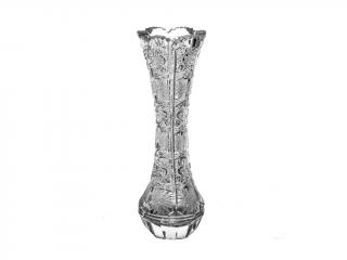 PB CRYSTAL Bohemia Crystal váza na květiny - píšťala 88350/230mm. Bohatý brus Klasik.