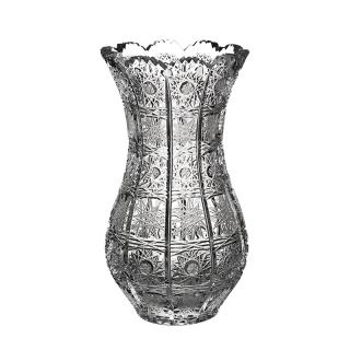 PB CRYSTAL Broušená křišťálová váza Bohemia Crystal - Pytel 80381/180mm. Bohatý brus Klasik.