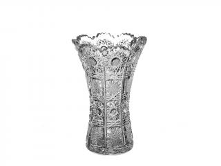 PB CRYSTAL Broušená skleněná váza Bohemia Crystal - X 80029/125mm. Bohatý brus Klasik.