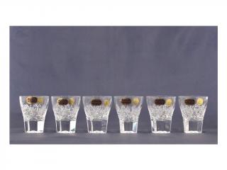 PB Crystal Broušené sklenice na likér. 6 ks. Brus klasik 500 PK.