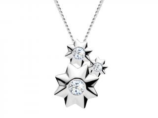 Preciosa Hvězdičkový stříbrný náhrdelník Orion 5245 00