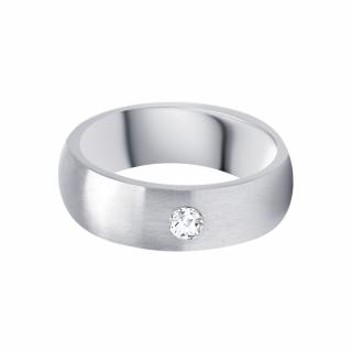 Preciosa Prsten Basic z chirurgické oceli s kubickou zirkonií Preciosa 7394 00 Velikost: B (průměr 17mm, CZ 53)