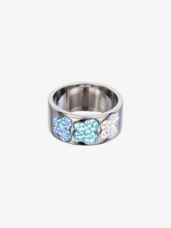 Preciosa Prsten z chirurgické oceli Butterfly s českým křišťálem Preciosa, modrý 7157 58 Velikost: BC (průměr 17,4mm, CZ 55)