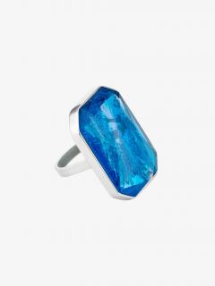 Preciosa Prsten z chirurgické oceli Ocean s českým křišťálem Preciosa, akva 7446 67 Velikost: C (průměr 18mm, CZ 57)