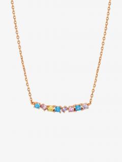 Preciosa Rosegold stříbrný náhrdelník Valencia s kubickou zirkonií Preciosa 5367P70