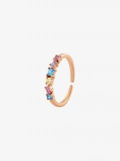 Preciosa Rosegold stříbrný prsten Valencia s kubickou zirkonií Preciosa 5369P70 Velikost: B průměr 16,5-17,4 mm, CZ 52-55