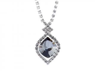 Preciosa Štrasový náhrdelník Cassiopeia s českým křišťálem Preciosa - černý 2550 40