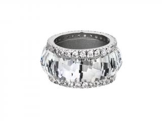 Preciosa Stříbrný prsten De Luxe s českým křišťálem Preciosa - krystal 6760 00 Velikost: B (průměr 17mm, CZ 53)
