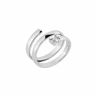 Preciosa Stříbrný prsten Twist Drop s kubickou zirkonií Preciosa 5423 00 Velikost: B průměr 16,5-17,4 mm, CZ 52-55