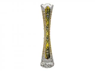 Royal Crystal Broušená váza kost 80303/455mm zlacená. Klasický brus 500 PK.