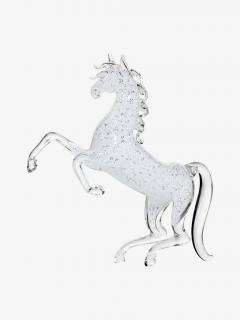 Skleněná figurka Andaluský kůň vysypaná českým křišťálem Preciosa 1162 00