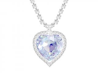 Štrasový náhrdelník Necklace, srdce s českým křišťálem Preciosa, krystal 2025 42