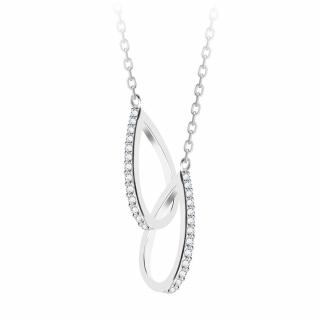 Stříbrný náhrdelník Libra s kubickou zirkonií Preciosa 5241 00