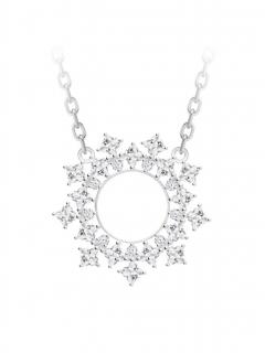 Stříbrný náhrdelník Orion, hvězda s kubickou zirkonií Preciosa 5257 00