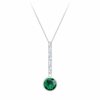 Stříbrný přívěsek Lucea s kubickou zirkonií Preciosa, emerald 5296 66