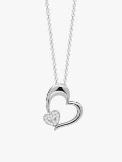 Stříbrný přívěsek Tender Heart, srdce s kubickou zirkonií Preciosa 5334 00