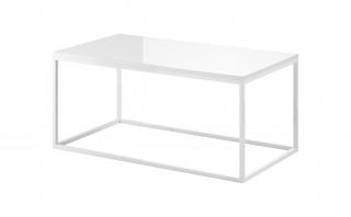 Konferenční stolek HELIO 99 Helvetia 110/48/60 Barevné provedení: bílá/bílé sklo