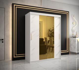 Šatní skříň GOLDEN T1 Abika 150/200/62 barevné provedení: bílý mat