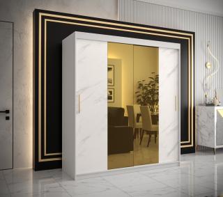 Šatní skříň GOLDEN T1 Abika 180/200/62 barevné provedení: bílý mat