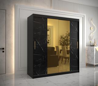 Šatní skříň GOLDEN T1 Abika 180/200/62 barevné provedení: černý mat