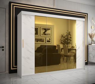 Šatní skříň GOLDEN T2 Abika 250/200/62 barevné provedení: bílý mat