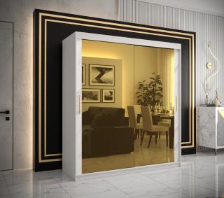 Šatní skříň GOLDEN T3 Abika 180/200/62 barevné provedení: bílý mat