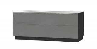 Televizní stolek HELIO 41 Helvetia 120/50/48 Barevné provedení: černá/šedé sklo