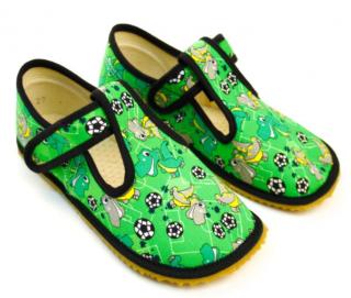 Barefoot bačkorky BEDA Green Dinoball BFN 170020/W PLAYFUL