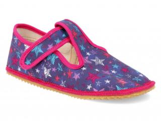 Barefoot bačkorky BEDA stars BF 060010/W