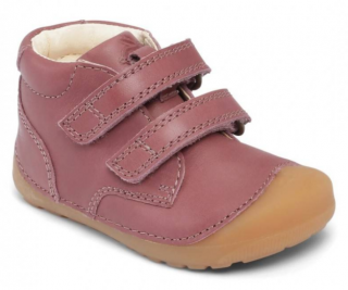 Bundgaard Petit Velcro celoroční kožená obuv Dark Rose WS 726 BG101068